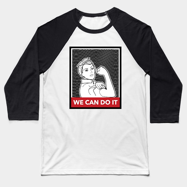 We can do it feminism Baseball T-Shirt by BTSKingdom